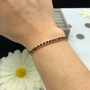 Thin bracelet black and gold fashion jewelry